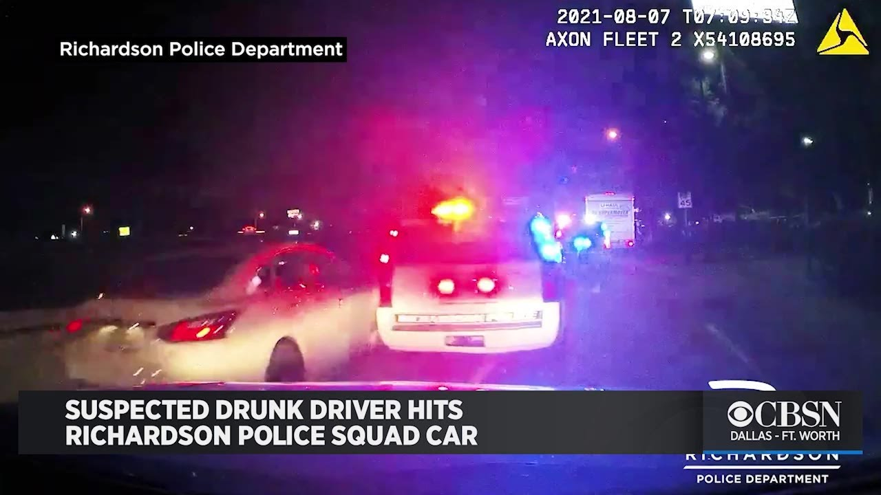 Suspected Drunk Driver Hits Texas Patrol Car | Officer