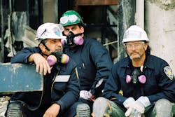 The New York Port Authority play a vital role in the clean up effort at the World Trade Center in New York City on September 27, 2001. The New York Port Authority play a vital role in the clean up effort at the World Trade Center in New York City on September 27, 2001.