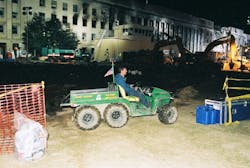 A FEMA Urban Search and Rescue worker is shown at the Pentagon in Arlington, Virginia on September 17, 2001. A FEMA Urban Search and Rescue worker is shown at the Pentagon in Arlington, Virginia on September 17, 2001.
