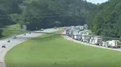 A chase in a stolen police car started in west Birmingham, AL, and ended on Interstate 459 in Hoover on Wednesday.