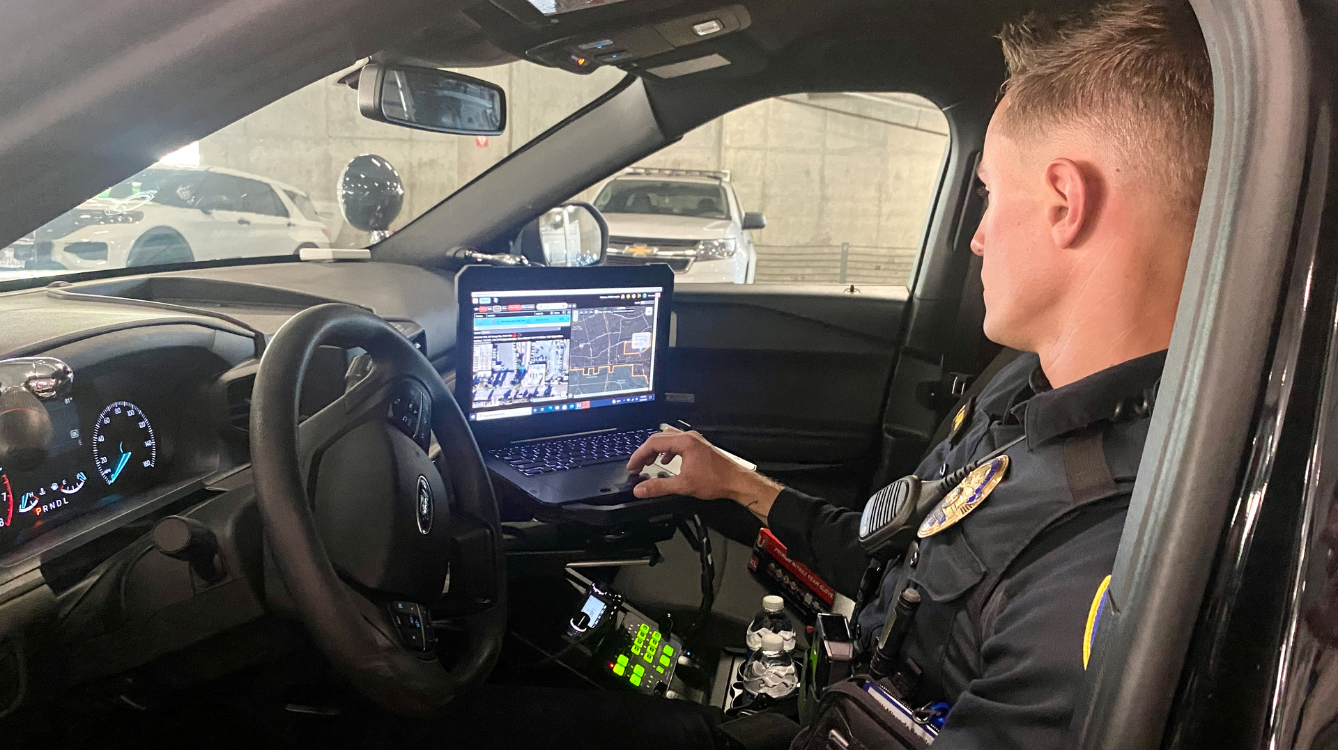 To cut through the volume of emergency calls, the area around officers using the software in their patrol vehicles is geofenced so that they will only hear what&rsquo;s going on around them and be able to make the decision to self-dispatch.