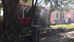 Kennewick, WA, police officers helped rescue a vulnerable woman and a kitten from a burning house Monday. Kennewick, WA, police officers helped rescue a vulnerable woman and a kitten from a burning house Monday.