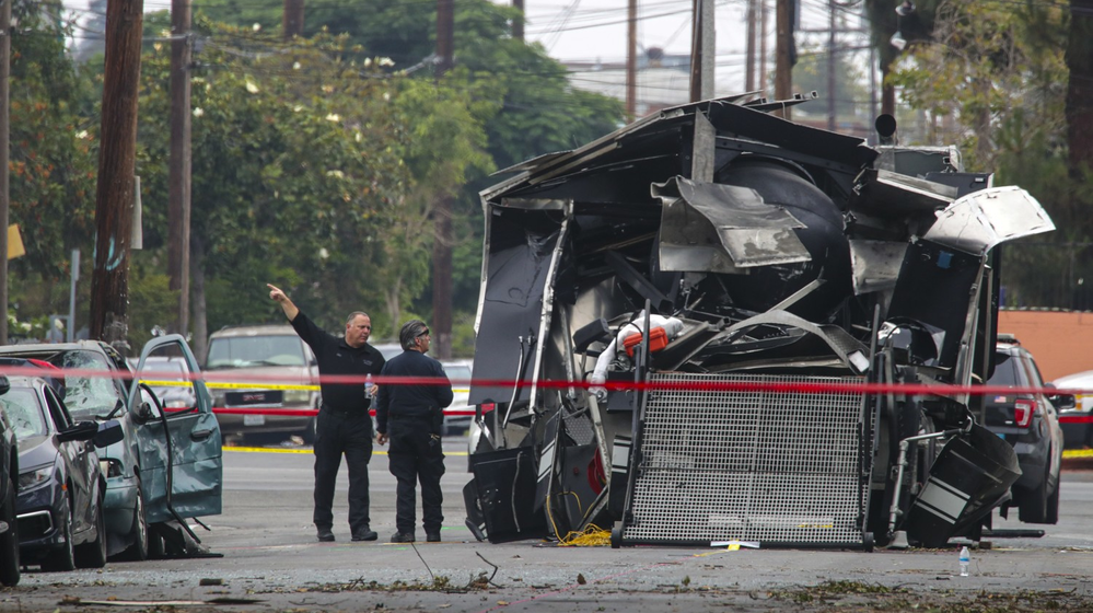 Investigators look into a June 30 fireworks explosion that destroyed LAPD's bomb squad vehicle.