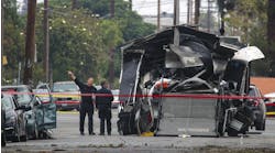 Investigators look into a June 30 fireworks explosion that destroyed LAPD&apos;s bomb squad vehicle.