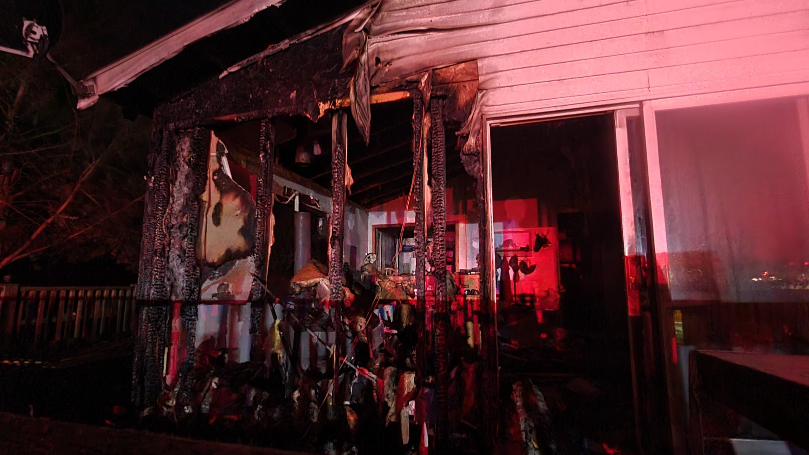 A Michigan State Police trooper rescued a hospice patient from a burning home in Alcona County late Wednesday.