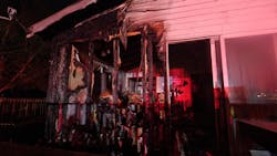 A Michigan State Police trooper rescued a hospice patient from a burning home in Alcona County late Wednesday. A Michigan State Police trooper rescued a hospice patient from a burning home in Alcona County late Wednesday.