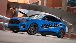 Ford is submitting an all-electric police pilot vehicle based on the 2021 Mustang Mach-E SUV for testing as part of the Michigan State Police 2022 Model Year Police Evaluation on Sept. 18 and 20.