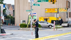 NYPD Collision Investigation Squad officers probed a hit-run crash on Queens Boulevard and Hillside Avenue in Jamaica, Queens in August. NYPD Collision Investigation Squad officers probed a hit-run crash on Queens Boulevard and Hillside Avenue in Jamaica, Queens in August.