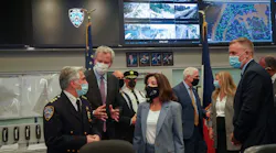New York Gov. Kathy Hochul joins U.S. Department of Homeland Security Secretary Alejandro Mayorkas, New York City Mayor Bill de Blasio and NYPD leadership for a 9/11 security briefing in Manhattan on Friday.