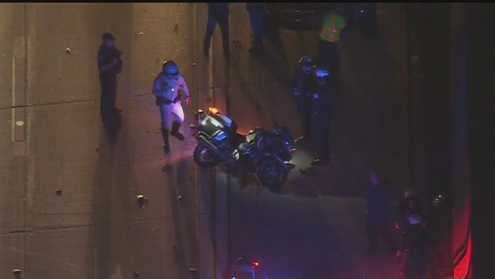 LAPD Motorcycle Officer Seriously Injured In Freeway Crash | Officer