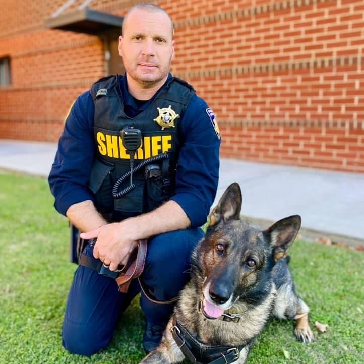 Bradley County, TN, Sheriff's Office K-9 Joker with handler Deputy Eduardo Choate.