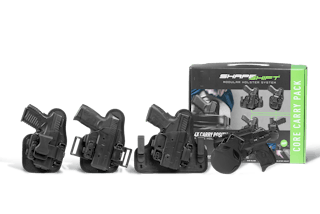 The ShapeShift Carry Pack from Alien Gear Holsters has in it parts that allow for customization of firearms and how they are being carried.