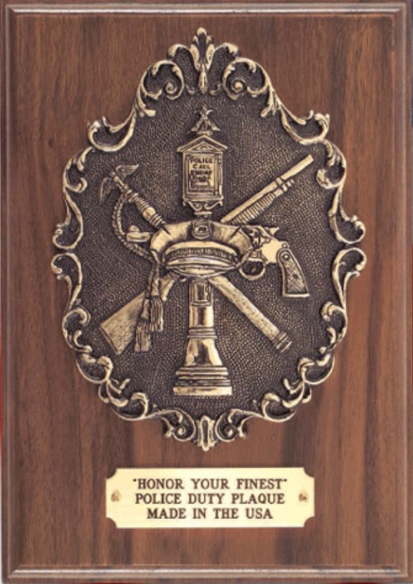Police Duty Bronze Plaque