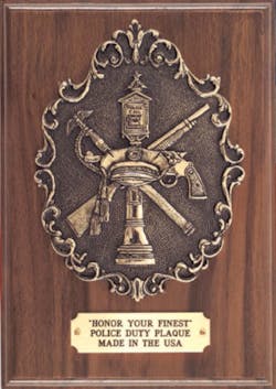 Police Duty Bronze Plaque Police Duty Bronze Plaque