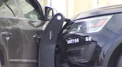 Fresno, CA, police rammed a getaway car to stop three teens accused of three armed robberies Thursday.