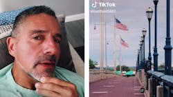 Former Hartford, CT, Police Sgt. Richard Calderone released a Tik Tok video talking about this emotional rescue of a teenager who was about to jump off the Founders Bridge into the Connecticut River last week. Former Hartford, CT, Police Sgt. Richard Calderone released a Tik Tok video talking about this emotional rescue of a teenager who was about to jump off the Founders Bridge into the Connecticut River last week.