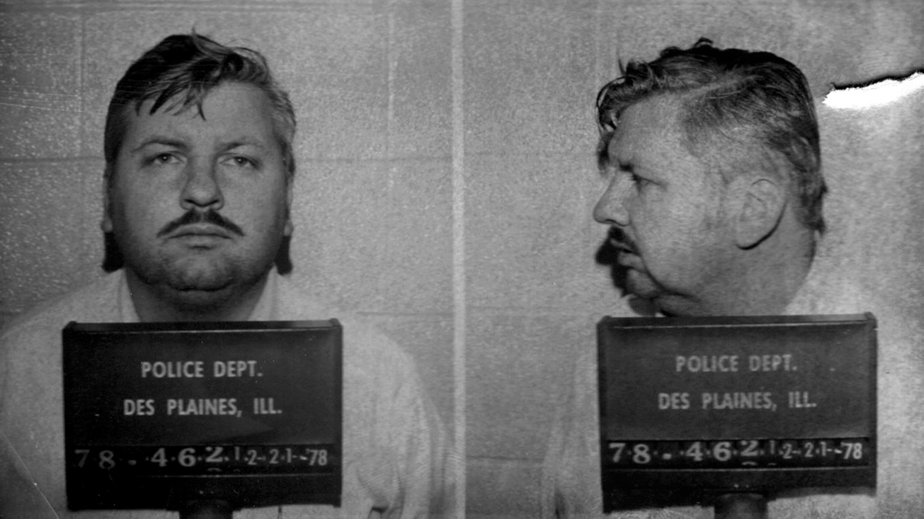 John Wayne Gacy in a Des Plaines, IL, Police Department arrest photo from Dec. 22, 1978.