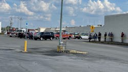 Police on the scene of a shooting involving two Sheffield, AL, police officers in Muscle Shoals on Friday. Police on the scene of a shooting involving two Sheffield, AL, police officers in Muscle Shoals on Friday.