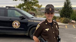 North Dakota Highway Patrol Sgt. Jenna Clawson Huibregtse stands in front of her police cruiser at the historical Chief Looking's Village in Bismarck. The agency is one of many state policing departments across the country that want to recruit more women. North Dakota Highway Patrol Sgt. Jenna Clawson Huibregtse stands in front of her police cruiser at the historical Chief Looking's Village in Bismarck. The agency is one of many state policing departments across the country that want to recruit more women.