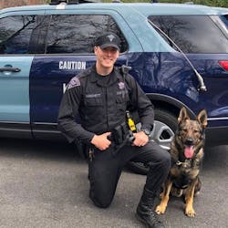 Massachusetts State Trooper Ken Hanchett and his K-9 partner, Orry, were able to find a woman who fled from an ambulance on a ramp to I-495 on Tuesday in Westborough. Massachusetts State Trooper Ken Hanchett and his K-9 partner, Orry, were able to find a woman who fled from an ambulance on a ramp to I-495 on Tuesday in Westborough.