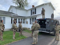 When you need a speaking platform to do the brief before a training exercise... where is better than the top of your team’s APC? When you need a speaking platform to do the brief before a training exercise... where is better than the top of your team’s APC?