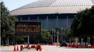 A street sign shows the cancellation of the Astroworld Festival at NRG Park in Houston on Saturday. According to authorities, eight people died and 17 people were taken to local hospitals after what they describe as a crowd surge at the Astroworld festival, a music festival started by Houston-native rapper and musician Travis Scott in 2018. A street sign shows the cancellation of the Astroworld Festival at NRG Park in Houston on Saturday. According to authorities, eight people died and 17 people were taken to local hospitals after what they describe as a crowd surge at the Astroworld festival, a music festival started by Houston-native rapper and musician Travis Scott in 2018.