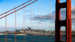 The skyline of downtown San Francisco with the Golden Gate bridge taken from Battery Spencer, former Fort Baker site, on March 13. The skyline of downtown San Francisco with the Golden Gate bridge taken from Battery Spencer, former Fort Baker site, on March 13.