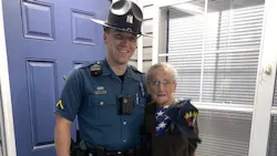 Laurel, DE, police replaced a woman's late husband's Vietnam veteran hat, which was lost after her vehicle was stolen last month. Laurel, DE, police replaced a woman's late husband's Vietnam veteran hat, which was lost after her vehicle was stolen last month.