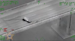 A man suspected of driving a stolen vehicle leaped off a bridge to escape Lee County, FL, sheriff's deputies on Friday.