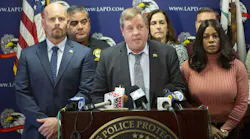 Craig Lally (center), president of the Los Angeles Police Protective League.