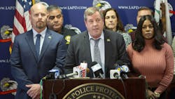 Craig Lally (center), president of the Los Angeles Police Protective League. Craig Lally (center), president of the Los Angeles Police Protective League.