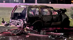 U.S. Border Patrol agents rescued man a from a burning vehicle just south of McAllen, TX, on Saturday.
