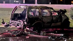 U.S. Border Patrol agents rescued man a from a burning vehicle just south of McAllen, TX, on Saturday. U.S. Border Patrol agents rescued man a from a burning vehicle just south of McAllen, TX, on Saturday.