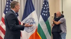 NYPD Commissioner Dermot Shea helped a retired sergeant proposed to his officer girlfriend.