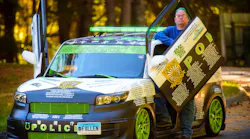 Kayle 'Rooster' Knight has been memorializing fallen police officers on his 2010 Scion XB. Knight said he started doing this three years ago as a response to the 'war on cops.'