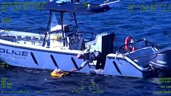 Tampa, FL, police rescued a pilot and passenger after their small airplane crashed into the water near Davis Island on Monday. Tampa, FL, police rescued a pilot and passenger after their small airplane crashed into the water near Davis Island on Monday.