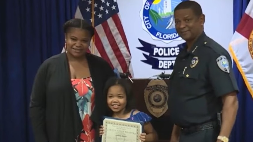 West Palm Beach Police Girl Honored (fl)