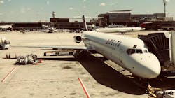 A Delta Air Lines jet at Hartsfield-Jackson Atlanta International Airport. A Delta Air Lines jet at Hartsfield-Jackson Atlanta International Airport.