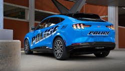 A new police vehicle based on the 2021 Ford Mustang Mach-E SUV just became the first all-electric vehicle to pass Michigan State Police testing, Ford announced in September. A new police vehicle based on the 2021 Ford Mustang Mach-E SUV just became the first all-electric vehicle to pass Michigan State Police testing, Ford announced in September.