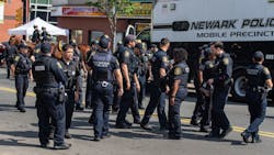 Newark, NJ, police officers attend the Newark Department of Public Safety’s Summer Initiative 2021 in June. Newark, NJ, police officers attend the Newark Department of Public Safety’s Summer Initiative 2021 in June.
