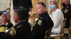 Kansas City, MO, Police Chief Richard Smith attends an event with President Donald Trump in the East Room of the White House in Washington, D.C., on July 22, 2020.