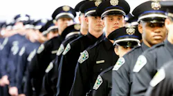 Austin, TX, police cadets participate in a commencement exercise in May 2019.