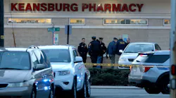 A robbery suspect was fatally shot by Keansburg, NJ, police after an officer was stabbed during the call at a pharmacy Thursday.
