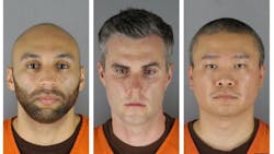 Former Minneapolis Police Officers J. Alexander Kueng (from left), Thomas Lane and Tou Thao. Former Minneapolis Police Officers J. Alexander Kueng (from left), Thomas Lane and Tou Thao.