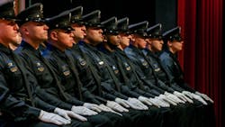 Recruits who completed 24 weeks of training graduate from the 70th Providence, RI, Police Department Training Academy during a ceremony Saturday at Bishop McVinney Auditorium. Recruits who completed 24 weeks of training graduate from the 70th Providence, RI, Police Department Training Academy during a ceremony Saturday at Bishop McVinney Auditorium.