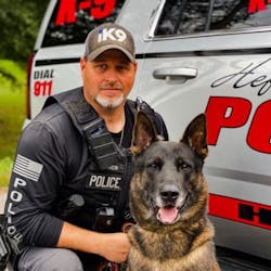Heflin, AL, Police K-9 Beni with Maj. Danny Turner. Heflin, AL, Police K-9 Beni with Maj. Danny Turner.