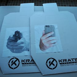 Lindsey creates basic scenarios by adding photos on targets, using a glue stick and a printer. Users have to shoot, move, and communicate on the range. Lindsey creates basic scenarios by adding photos on targets, using a glue stick and a printer. Users have to shoot, move, and communicate on the range.