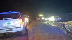 A woman jumped from a moving car during a chase with police officers and deputies from multiple counties Sunday.