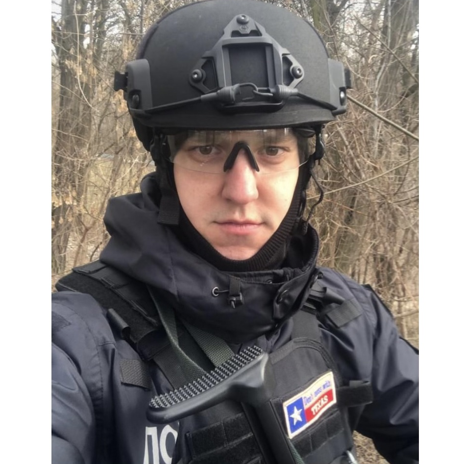 A Ukrainian police officer who trained last year with the Houston Police Department was wearing a 'Don't Mess with Texas' patch while fighting for his country, according to a social media post by Lt. Gov. Dan Patrick.