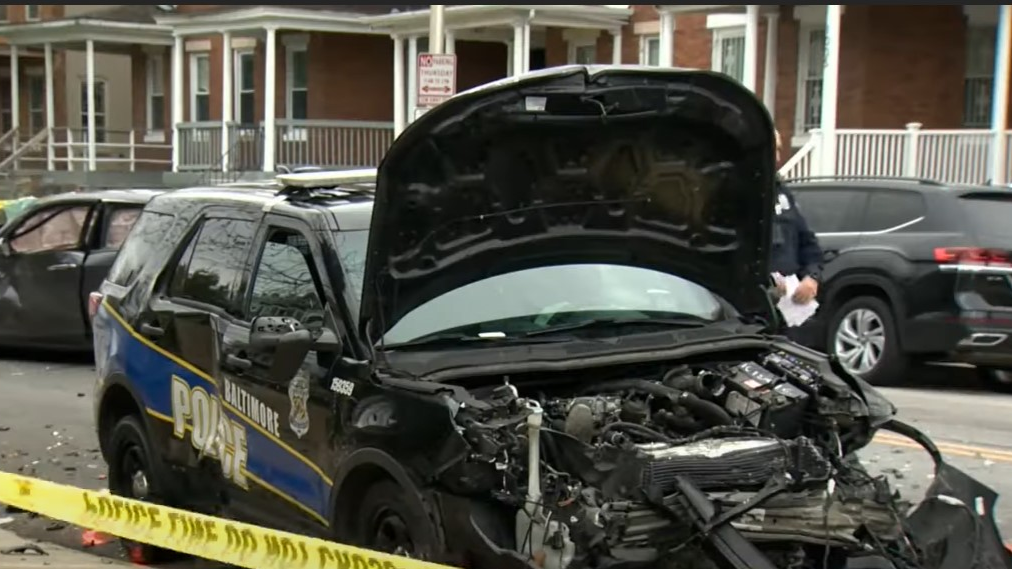 Baltimore Police Officer Rushed to Shock Trauma Center after Crash